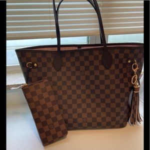 LV never full set rose ballerine  monogram